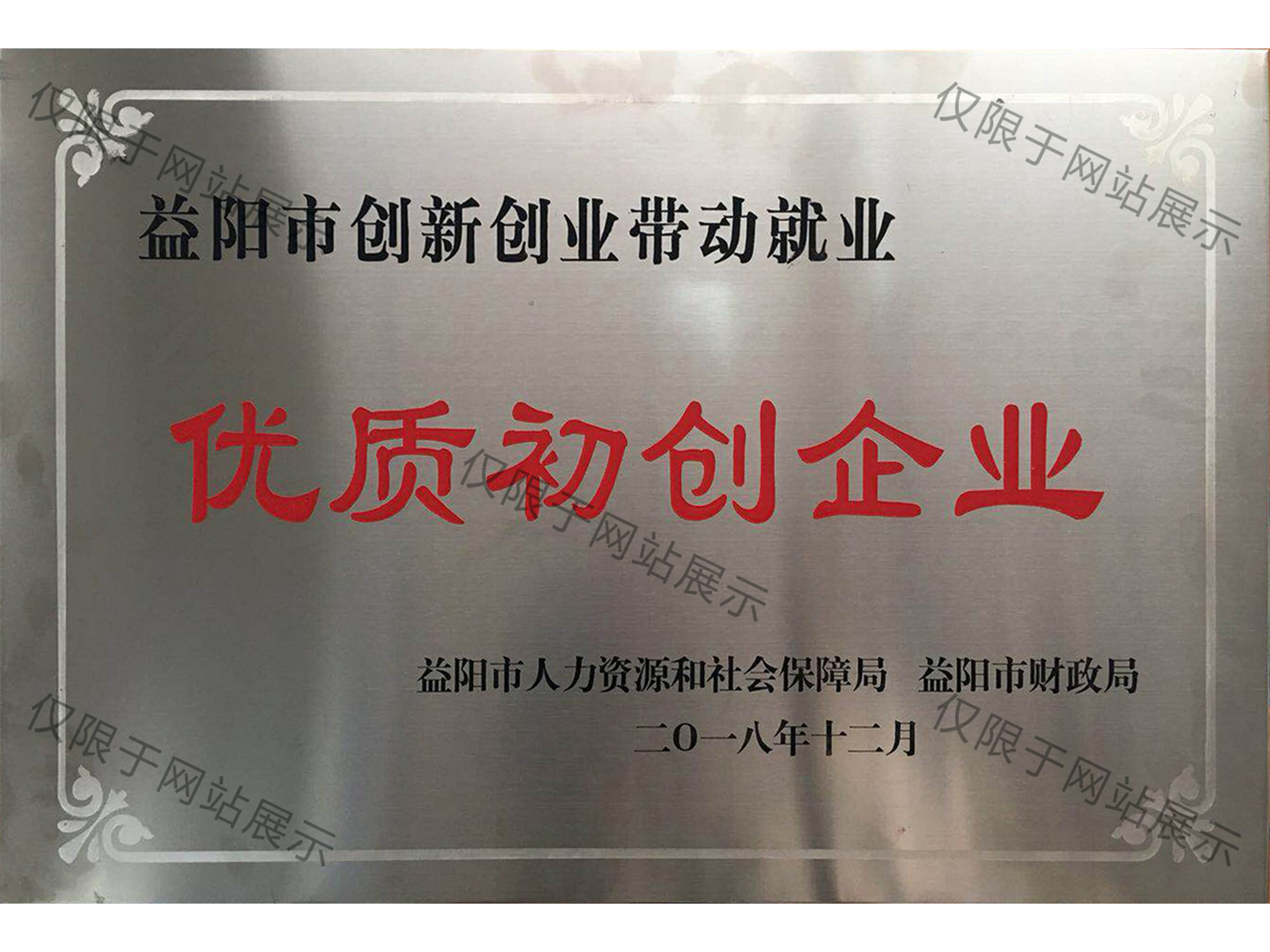 2018年度益陽市優(yōu)質初創(chuàng)企業(yè)